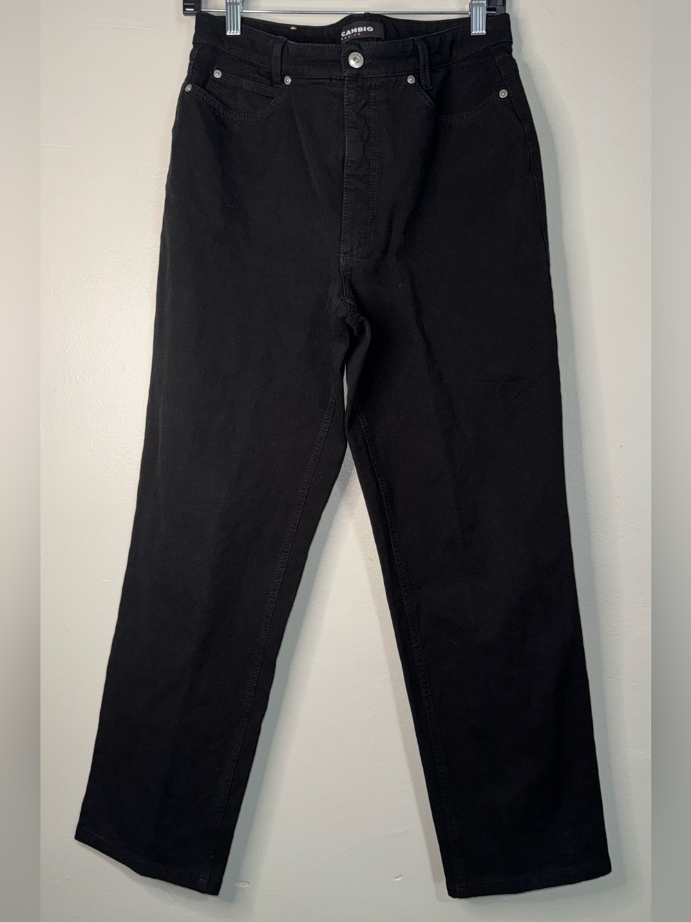 Cambio Men's Black Straight-Leg Jeans
